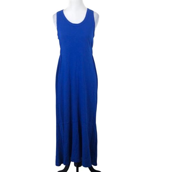 Splendid Blue Dress Tie Back Maxi - Picture 2 of 4